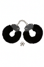 Load image into Gallery viewer, Black minky Fuzzy cuffs
