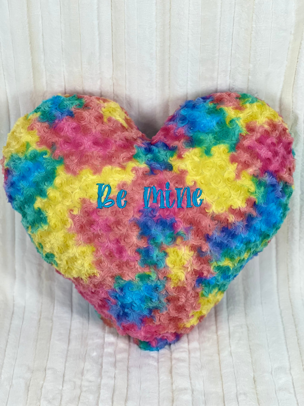 Valentines heart, rainbow, rosette be mine