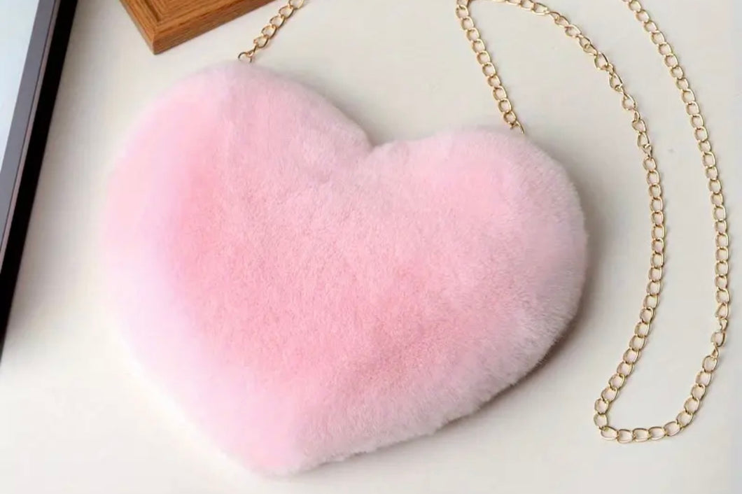 Pink heart purse