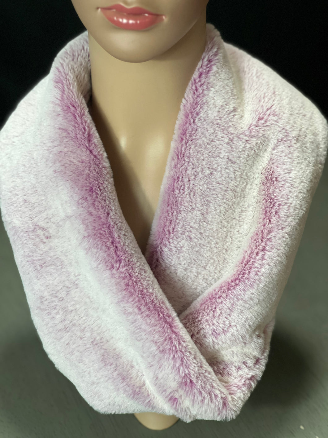 Fuchsia frosty cowl infinity scarf