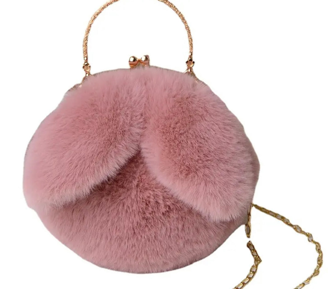 Mauve bunny purse