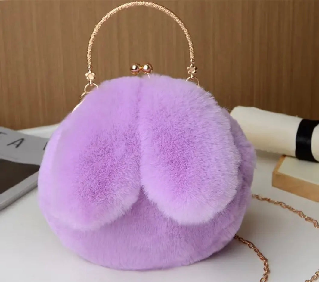 Purple bunny purse