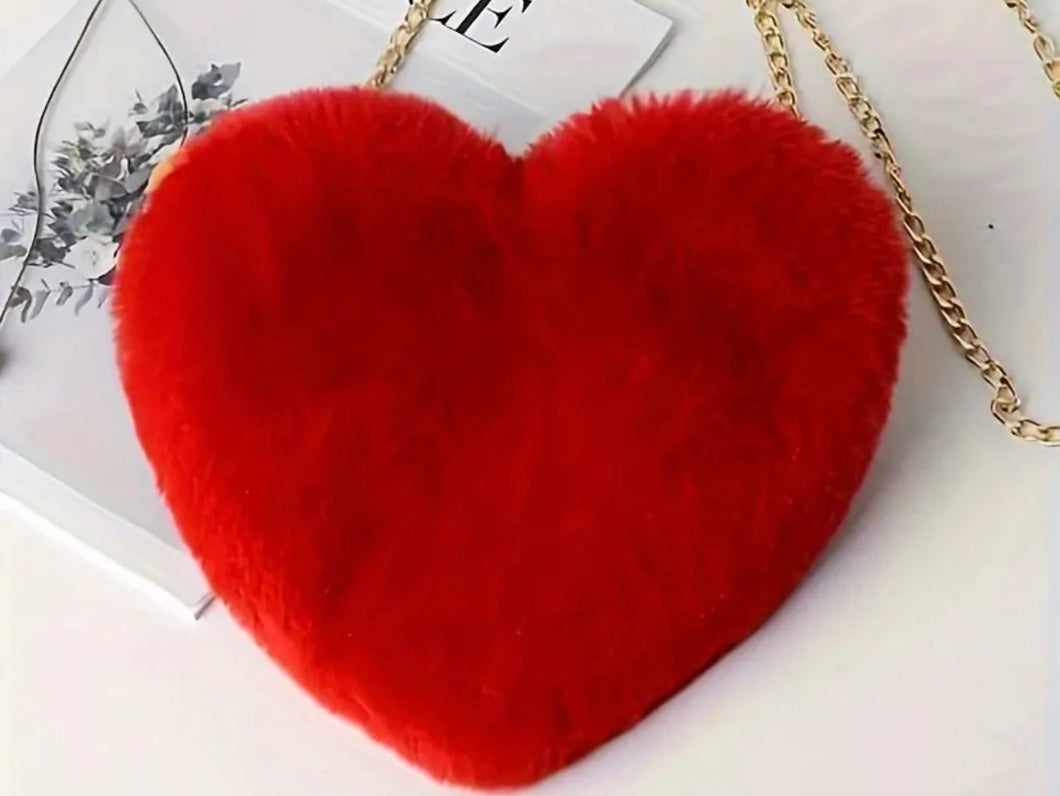 Red heart purse