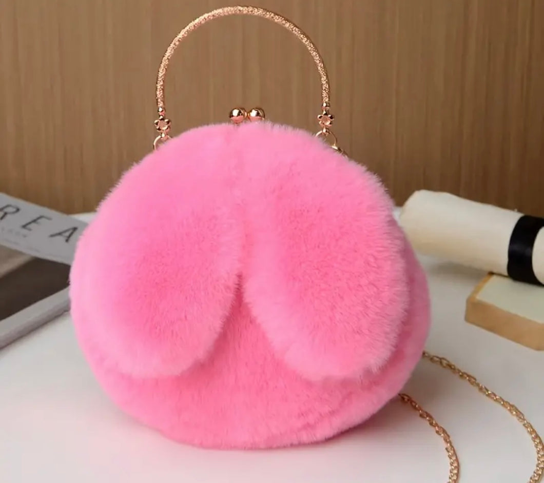 Hot pink bunny purse