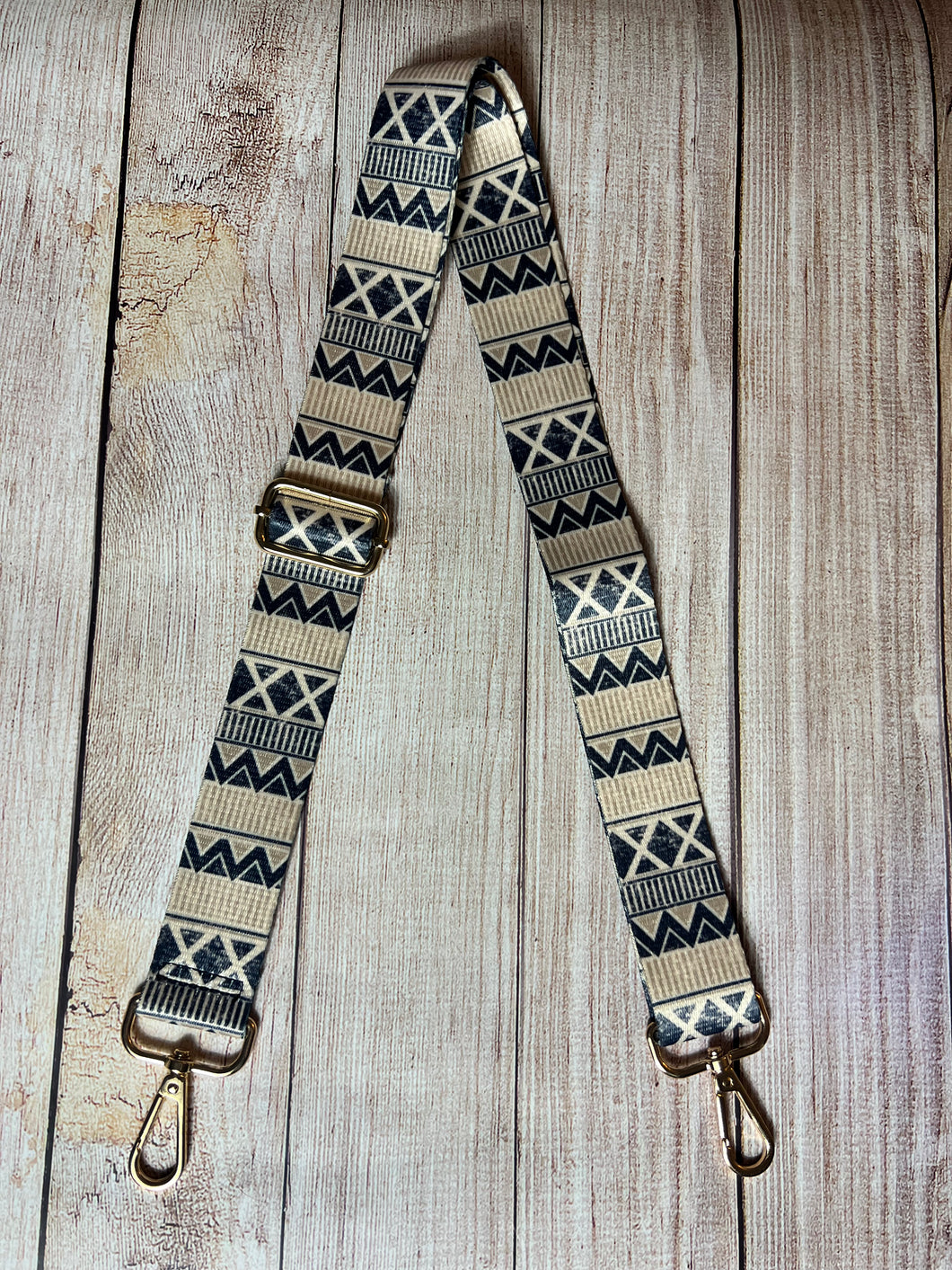 Guitar strap, gold black