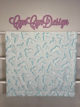 Load image into Gallery viewer, Seaglass embossed butterflies double sided 36x60
