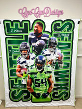 Load image into Gallery viewer, Seattle Seahawks custom print on line green Bella
