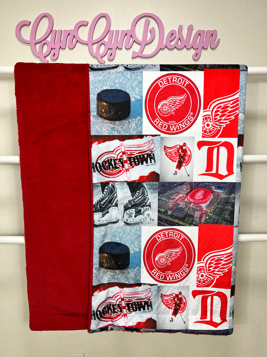 Detroit red wings custom print on cardinal seal 60x70