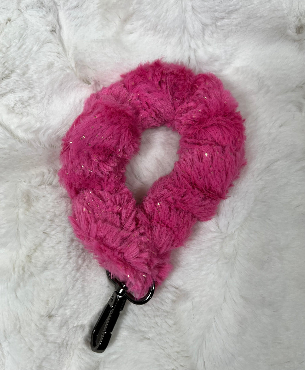Fuchsia dazzle scrunchie wristlet